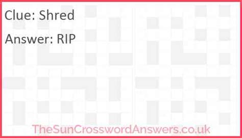 shred crossword clue|shred crossword clue 5 letters.